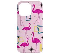 Flamingo Midcentury Mid Century Retro Geometric Modern Carcasa para iPhone 14 Pro MAX