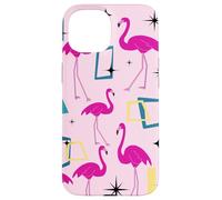Flamingo Midcentury Mid Century Retro Geometric Modern Carcasa para iPhone 15