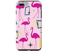 Flamingo Midcentury Mid Century Retro Geometric Modern Carcasa para iPhone 7 Plus/8 Plus