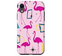 Flamingo Midcentury Mid Century Retro Geometric Modern Carcasa para iPhone XR