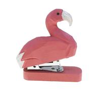 Flamingo Mini Animal Stapler Vivid Handmade Wood Carving Cartoon School Office Stationery