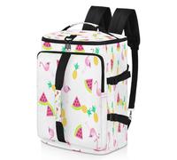 Flamingo - Mochila deportiva de verano para hombres y mujeres, bolsa de fin de semana con estampado de verano con compartimento para zapatos, bolsa de noche de 47,5 L para deportes, gimnasio, viajes,