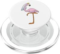 Flamingo Novia Velo Boda PopSockets PopGrip para MagSafe