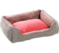 Flamingo Oddi Rectangular Dog Bed, Pink, 60 x 50 x 20 cm - Removable Cover with Zip - Washable - Non-Slip Bottom