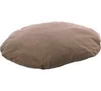 Flamingo Panama Oval Bed for Dogs, Cats, 100 x 76 x 10 cm, Taupe with Zip, Super Soft, Removable Cover