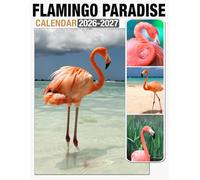 Flamingo Paradise Calendar 2026 - 2027: A Great Gift for Planners Covering 2026 to 2027 with US Holidays and Plenty of Space