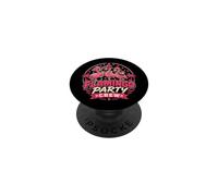 Flamingo Party Crew Tropical Beach Graphic Pink Flamencos PopSockets PopGrip Adhesivo