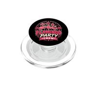 Flamingo Party Crew Tropical Beach Graphic Pink Flamencos PopSockets PopGrip para MagSafe
