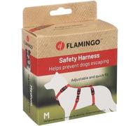 Flamingo Perro Arnés de Seguridad Zera Rojo M 45-65cm 55-70cm 42-67cm 20mm