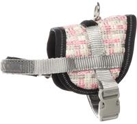 Flamingo Perro Arnés Eeny Meeny Gris & Rosa S 18-28cm 31-40cm 8,5cm 15mm