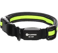 Flamingo Perro Collar Flitzy Negro & Amarillo L 42-63cm 25mm
