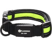 Flamingo Perro Collar Flitzy Negro & Amarillo M 35-50cm 25mm
