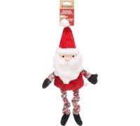 Flamingo Perro Juguete - de Navidad - Antonella Papá Noel Rojo - 48 cm - Peluche Suave con Squeaker y piernas elásticas - Diseño Festivo