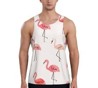 Flamingo Print - Chaleco de entrenamiento de secado rápido para hombre, transpirable, para gimnasio, playa, deportes, uso diario casual, Negro, L