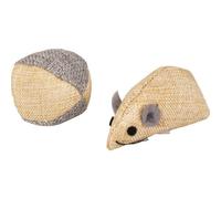 Flamingo Ratón y Pelota Beige para gatos