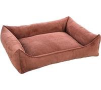 Flamingo Reno Rectangular Dog Bed, Salmon Pink, 100 x 80 x 25 cm, Washable, Removable Cover with Closure, Non-Slip Base
