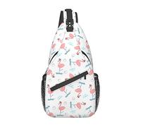 Flamingo Sling Bag, Chest Bag Daypack, Crossbody Sling Mochila para Viajes Deportes Correr Senderismo