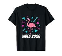 Flamingo Summer Vibes 2026 Amantes de la Playa y vacacionistas Camiseta