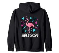 Flamingo Summer Vibes 2026 Amantes de la Playa y vacacionistas Sudadera con Capucha