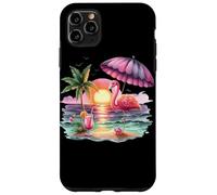 Flamingo Sunset Paradise Bajo El Paraguas Rosa Carcasa para iPhone 11 Pro MAX