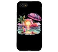 Flamingo Sunset Paradise Bajo El Paraguas Rosa Carcasa para iPhone SE (2020) / 7/8