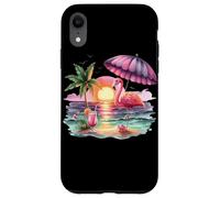 Flamingo Sunset Paradise Bajo El Paraguas Rosa Carcasa para iPhone XR