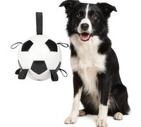 Flamingo Towa Football Dog Toy with Ribbons Small 14 cm White/Black