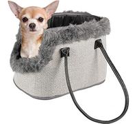 Flamingo Transportín Gato - Perro - Esmee - Bolsa de Transporte en Textil Resistente con Base Desmontable y Correa de Seguridad