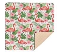 Flamingo Tropical - Tapete acolchado suave para actividades de bebé, para piso, tapete de una sola pieza, tapete para gatear, para niños pequeños de 50 x 50 pulgadas