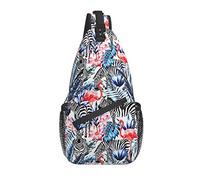 Flamingo Unisex Sling Bag Casual Crossbody Hombro Mochila Chest Daypack para Hombres Mujeres Viajes Deporte Senderismo Gimnasio