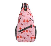 Flamingo Unisex Sling Bag Casual Crossbody Hombro Mochila Chest Daypack para Hombres Mujeres Viajes Deporte Senderismo Gimnasio