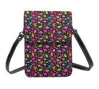 Flamingo verano colorido pájaros tropicales bandolera bandolera teléfono celular monedero mujer Pu pequeña bandolera cartera monedero bolso de hombro