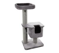 FLAMINGO Cat Scratching Post Purple Grey 78 x 54 x 124 cm