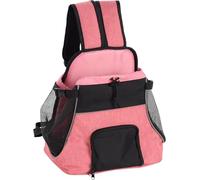 Flamingo Xanty Pink Front Carry Bag - 29 x 23 x 38 cm - Removable Bottom with Zip - Adjustable Strap with Carabiner - Reinforced Back with Reflective Strips