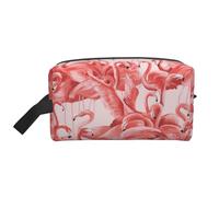 Flamingo1 - Neceser de viaje con estampado para hombre, gran capacidad, para mujer, White, Talla única
