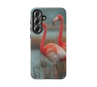 Flamingos by Water and Grass - Funda resistente mate compatible con Samsung Galaxy S25 Plus, color rosa