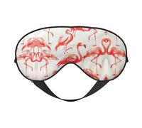 Flamingos On White Sleep Eye Mas Updated Design Light Block Night Eye Blinder Hombres Mujeres Turnos Trabajo Viajes