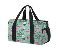 Flamingos Tropic Flower - Bolsas de lona deportivas para niños, niñas, mujeres, hombres, para fin de semana, para viajes, gimnasio, uso casual