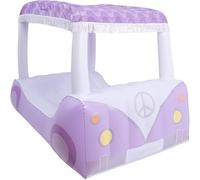 Flamingueo Colchoneta Piscina, Diseño Caravana, Tamaño Extragrande, Válvula Doble, PVC Resistente, 128 x 216 x 153 cm