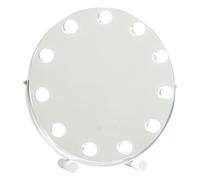 Flamingueo Espejo Maquillaje con Luz Redondo - 11 LED - 3 Modos de Luz - Intensidad Ajustable - Control Táctil - Posición Regulable - Vanity Mirror - Blanco - 42,5x10x42cm