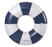 Flamingueo Flotador Gigante, Extra Grande, para Playa y Piscina, Forma Donut, Diseño Bicolor, PVC Resistente, Doble Válvula, 121 x 121 x 32 cm