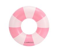 Flamingueo Flotador Gigante - para Playa y Piscina - Forma Donut - PVC Resistente - Doble Válvula - Diseño Bicolor - 90 x 90 cm - Rosa