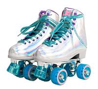 Flamingueo Patines 4 Ruedas - Patines 4 Ruedas Adulto, Patines 4 Ruedas Niña, Patines Ruedas Uretano 58mm x 32 mm, Patines Holográficos, Talla 40 EU