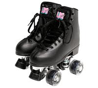 Flamingueo Patines 4 Ruedas - Patines 4 Ruedas Mujer, Patines 4 Ruedas Niña, Roller Skates, Patines Adulto, Patines Mujer Negros, Patines Ruedas Uretano 58mm x 32 mm, Tallas 35-41 EU, Venice