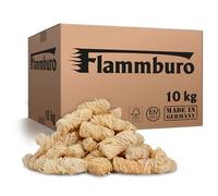 FLAMMBURO (10 kg / 800 Piezas) Encendedor ecológico para chimeneas y barbacoas - Madera Natural y Cera Vegetal - Lana de leña, Pastillas de Encendido - Ideal para Chimenea, Estufa, Fuego, Fogatas