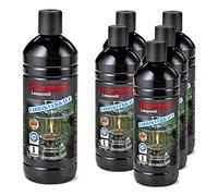 FLAMMBURO Aceite para Lámpara 6 Litros - Botellas 1000 ml para Lámparas de Petróleo, Linternas, Velas de Jardín - Fabricado en Alemania - 1 Litro, Transparente