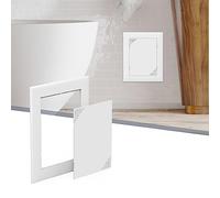 Flamorrow Panel de acceso para paneles de yeso, puerta de acceso de fontanería, cubierta de agujero de pared autoadhesiva con agujero de ventilación de aire, paneles de acceso de plástico duradero para paneles de yeso, techo (blanco, 5 x 7 pulgadas)