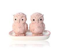 Flanacom Juego de Salero y Pimentero de Cerámica de Animales para Casa o Comedor, Regalos de Animales Novedosos, Juego de Cerámica para Especias, Accesorios de Mesa y Regalo de Inauguración de Casa