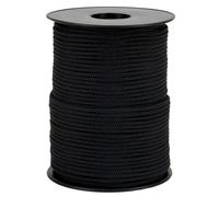 Flandria Cuerda Trenzada Polipropileno Negro Ø 3 mm - Bobina 100 m - Cuerda Resistente Multiusos Exterior