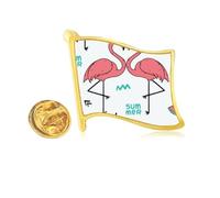 Flango - Pin de solapa con bandera de metal dorado